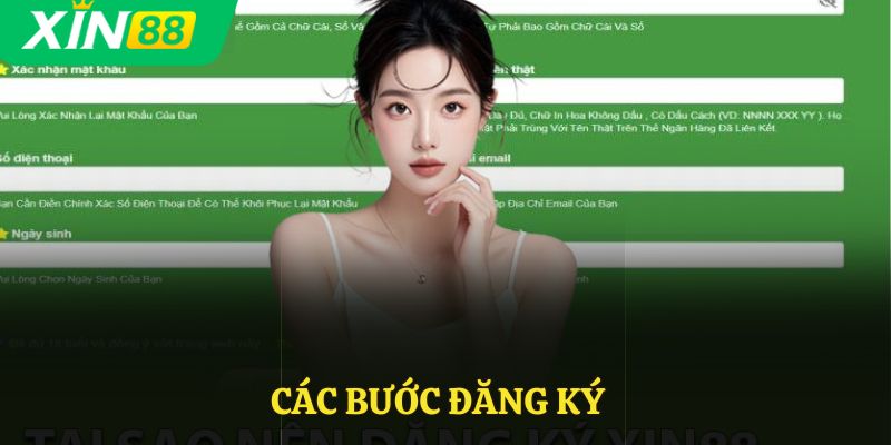 Các bước đăng ký Xin88