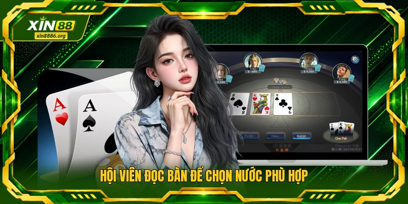 Hội viên đọc bàn để chọn nước phù hợp