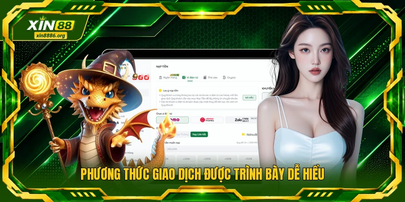 Phương thức giao dịch được trình bày dễ hiểu